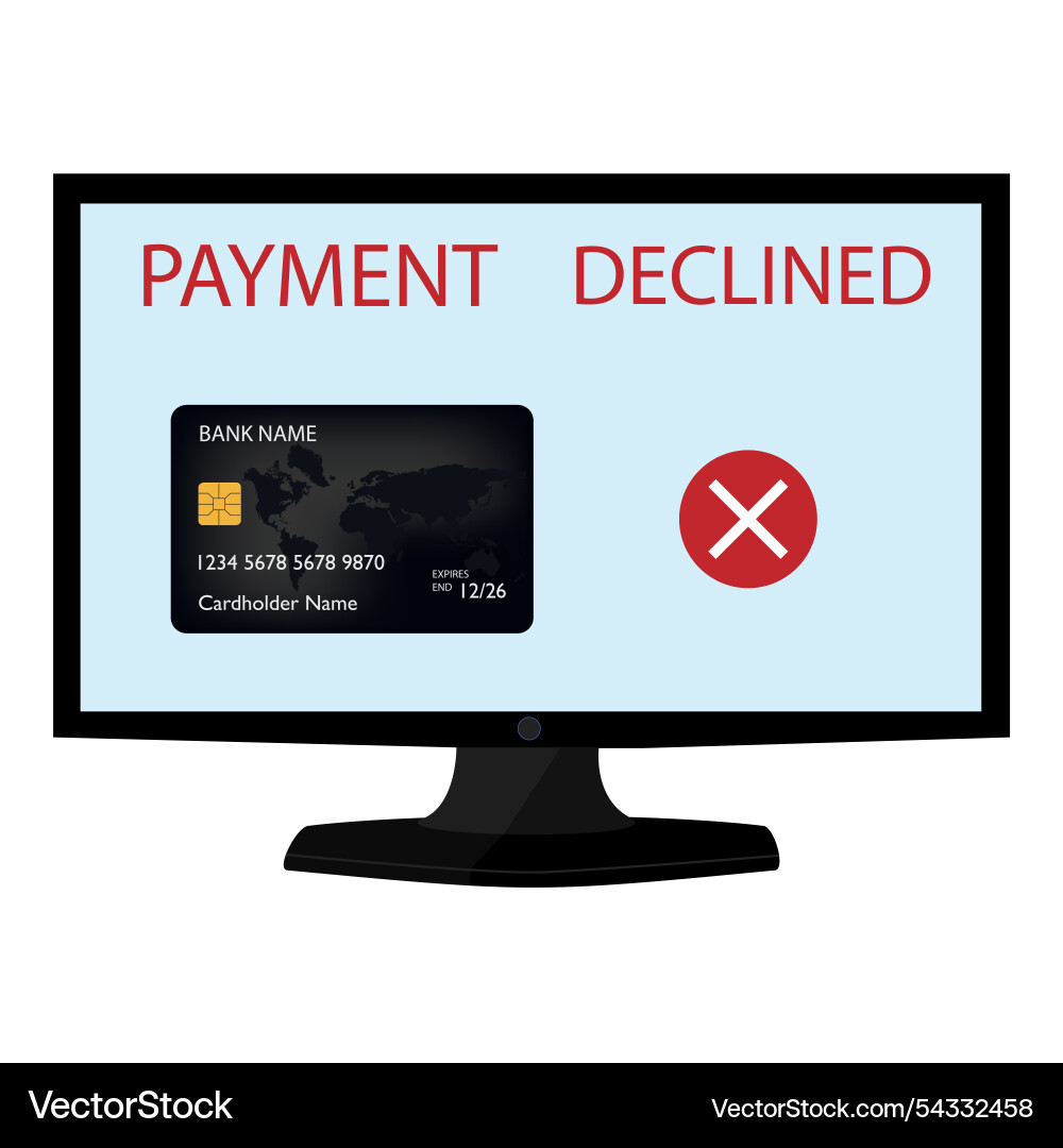 Notification message on computer monitor screen Notification message on computer monitor screen vector image