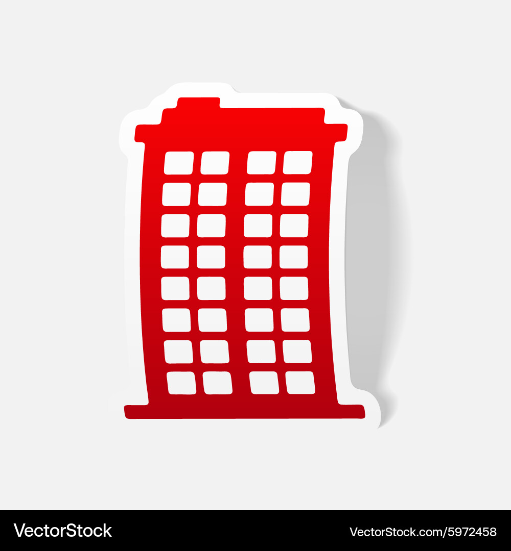 Realistic design element building Vector Image