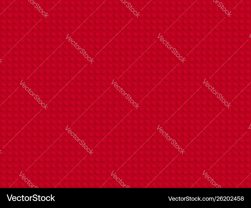 Red Plastic Constructor Blöcke Muster Vektorbild
