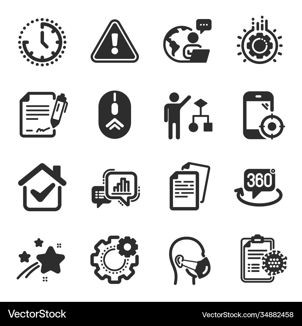 Set science icons such as graph chart Vector Image