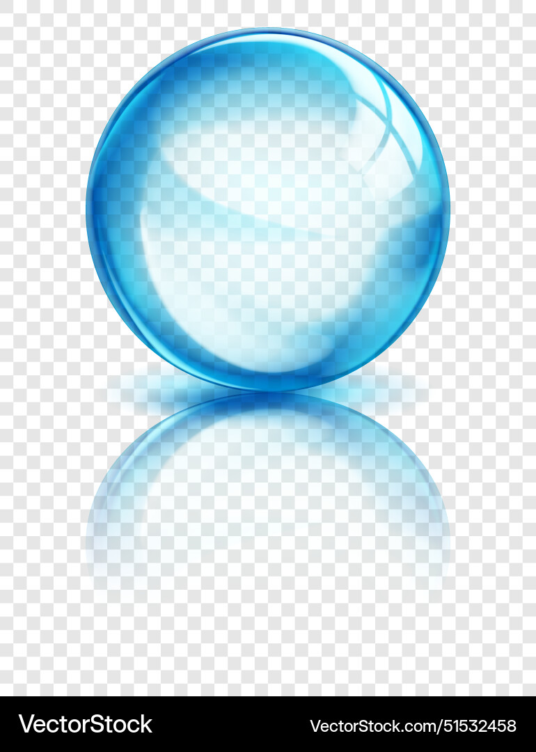 Translucent sphere with reflection Translucent sphere with reflection Vector Image