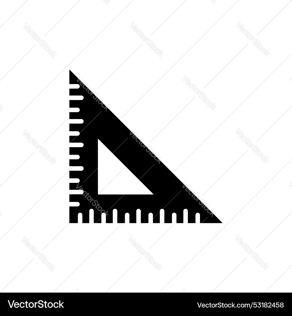 Triangle ruler icon set architect measure Triangle ruler icon set architect measure Vector Image