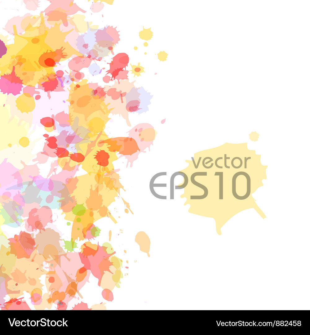 Watercolor Splatter Background vector image