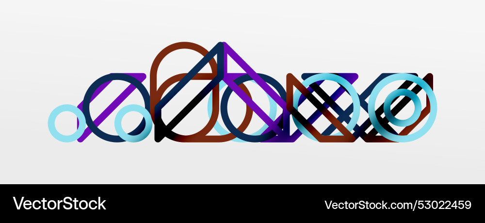 Abstract background - colorful circle lines vector image