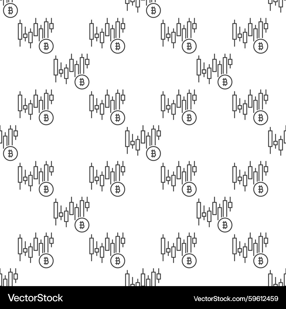 Bitcoin Candlestick Chart – Royalty-Free Vector | VectorStock