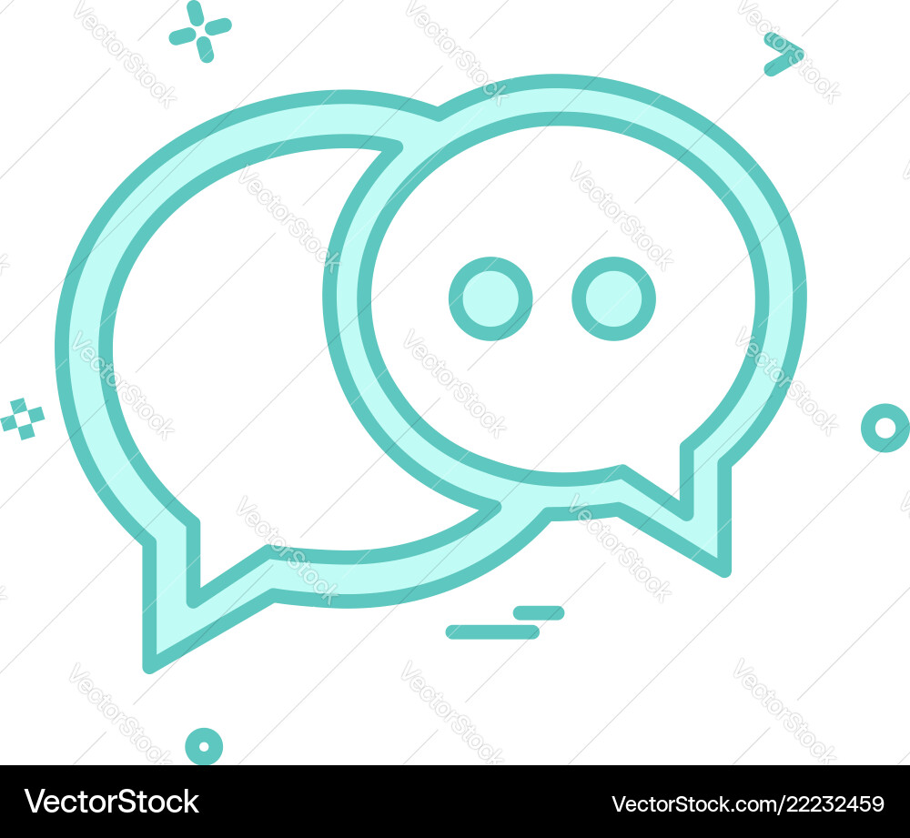 Chat sms text web icon design vector image
