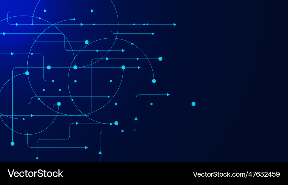 Connected dots and lines big data visualization Connected dots and lines big data visualization Vector Image