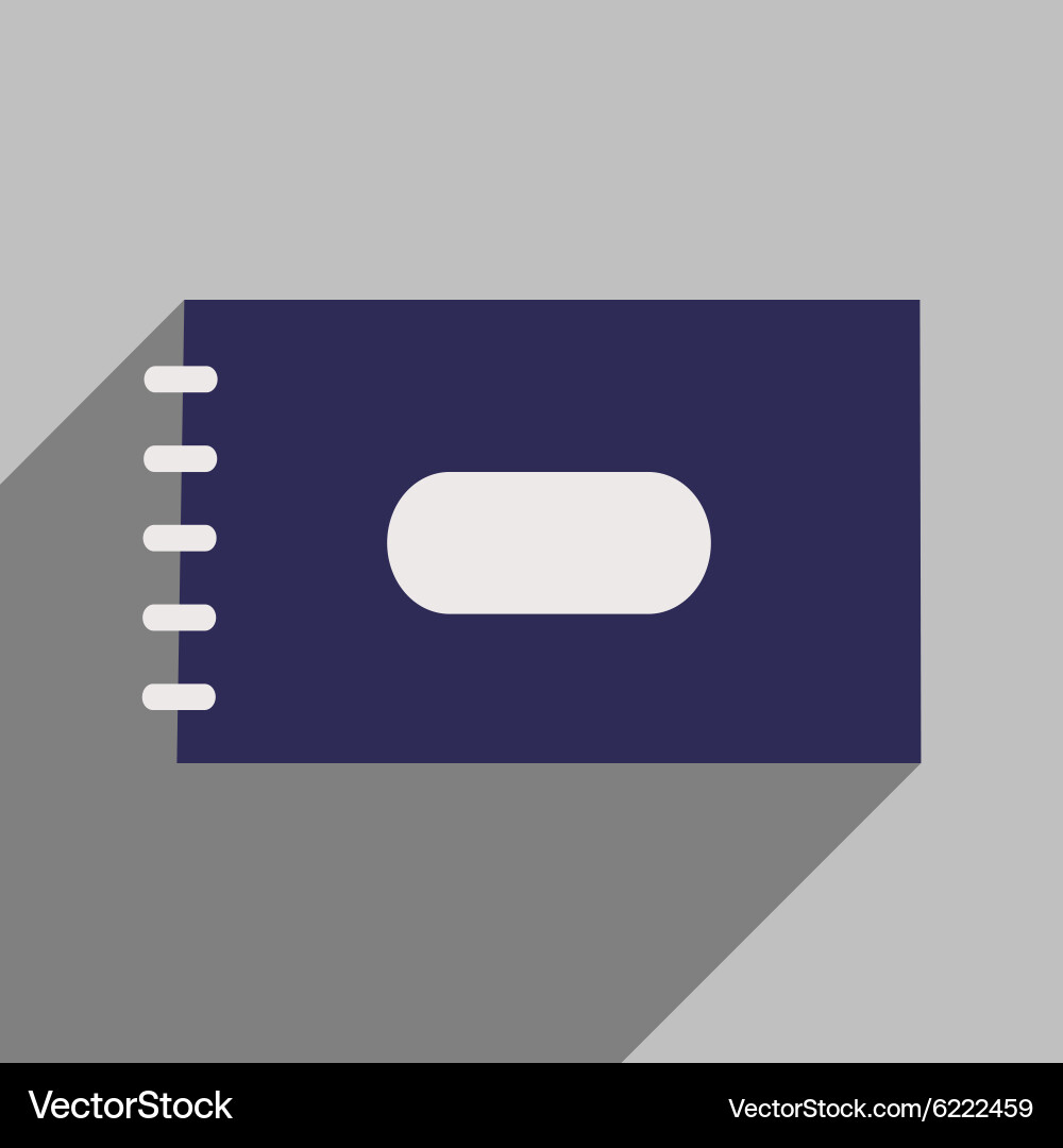 Flat with shadow icon and mobile application Vector Image
