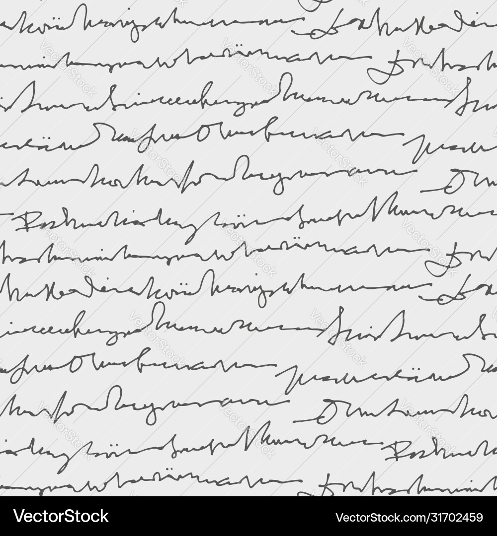 Handwritten abstract text seamless pattern Handwritten abstract text seamless pattern vector image