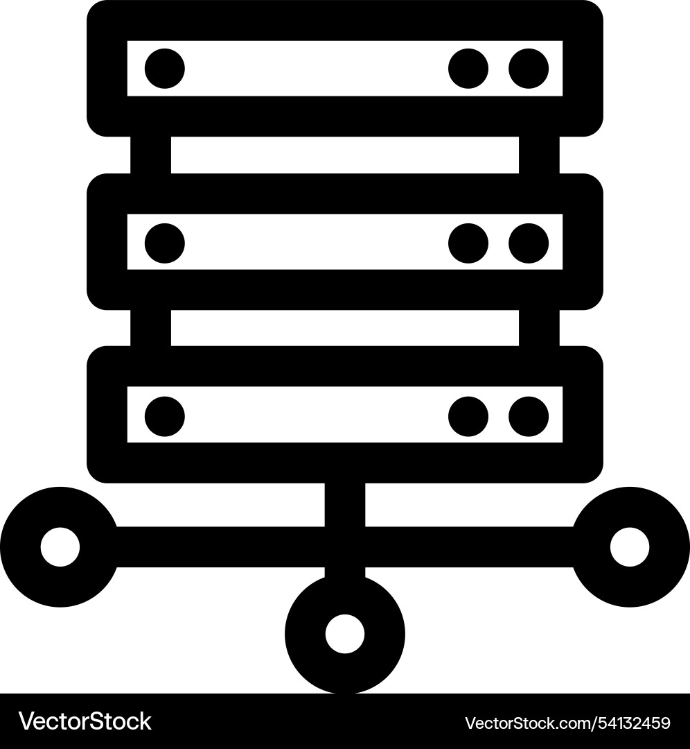 Hosting icon thin linear style design isolated Hosting icon thin linear style design isolated vector image