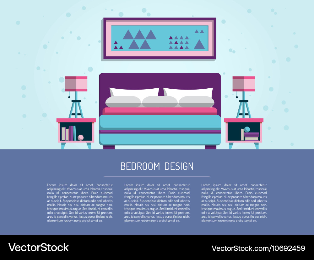 Interior of bedroom vector image
