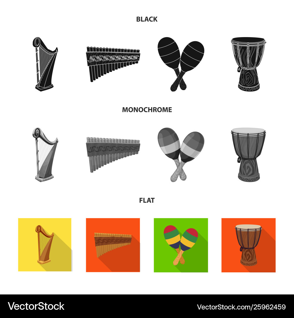 Isolated object music and tune icon collection Isolated object music and tune icon collection Vector Image
