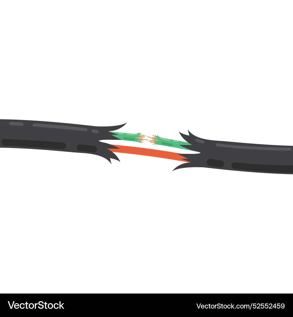Power cord is broken element concept design Vector Image