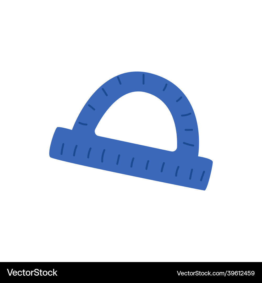 Protractor engineering tool for measuring angles Vector Image