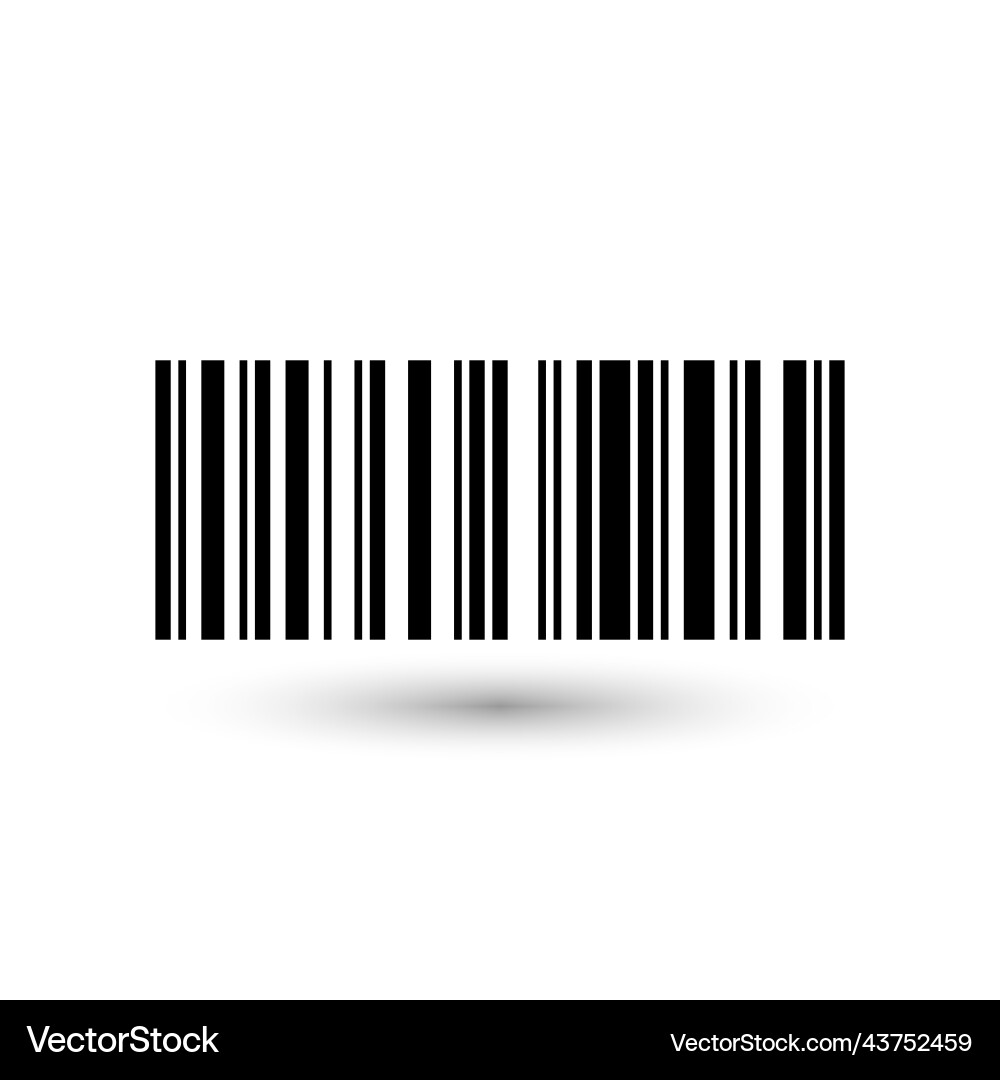 Realistic bar code icon a modern simple flat vector image