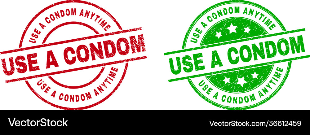 Use a condom anytime round watermarks using Use a condom anytime round watermarks using vector image