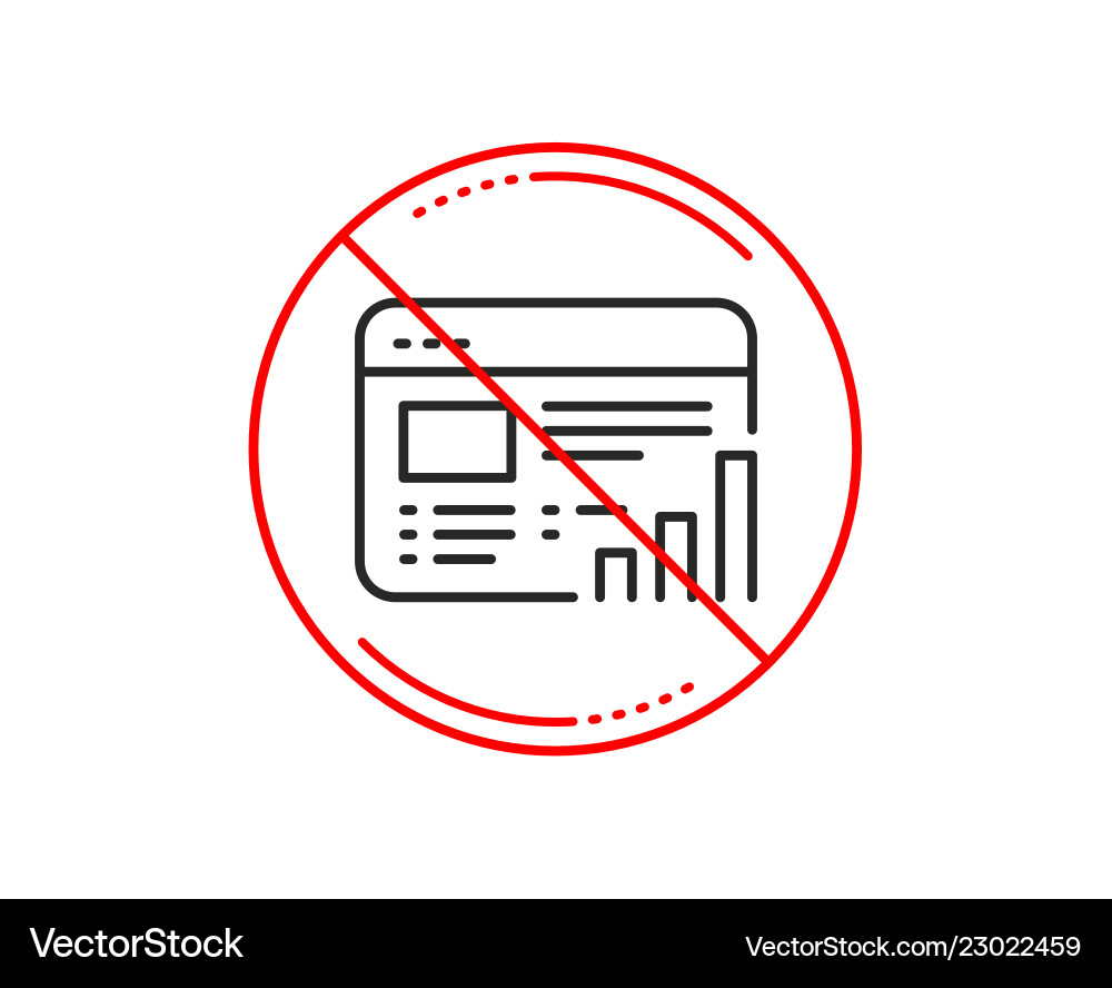 Web report line icon column graph sign Web report line icon column graph sign vector image