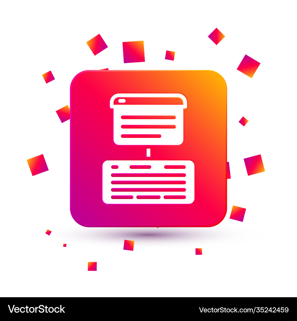 White server data web hosting icon isolated White server data web hosting icon isolated Vector Image