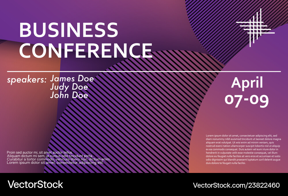 Business conference invitation geometric backdrop Business conference invitation geometric backdrop vector image