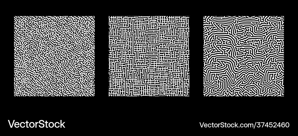 Collection turing abstract seamless pattern Collection turing abstract seamless pattern vector image