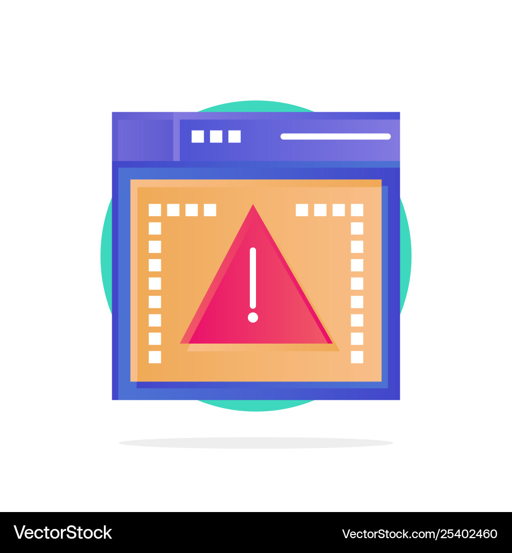 Computing coding error abstract circle background vector image