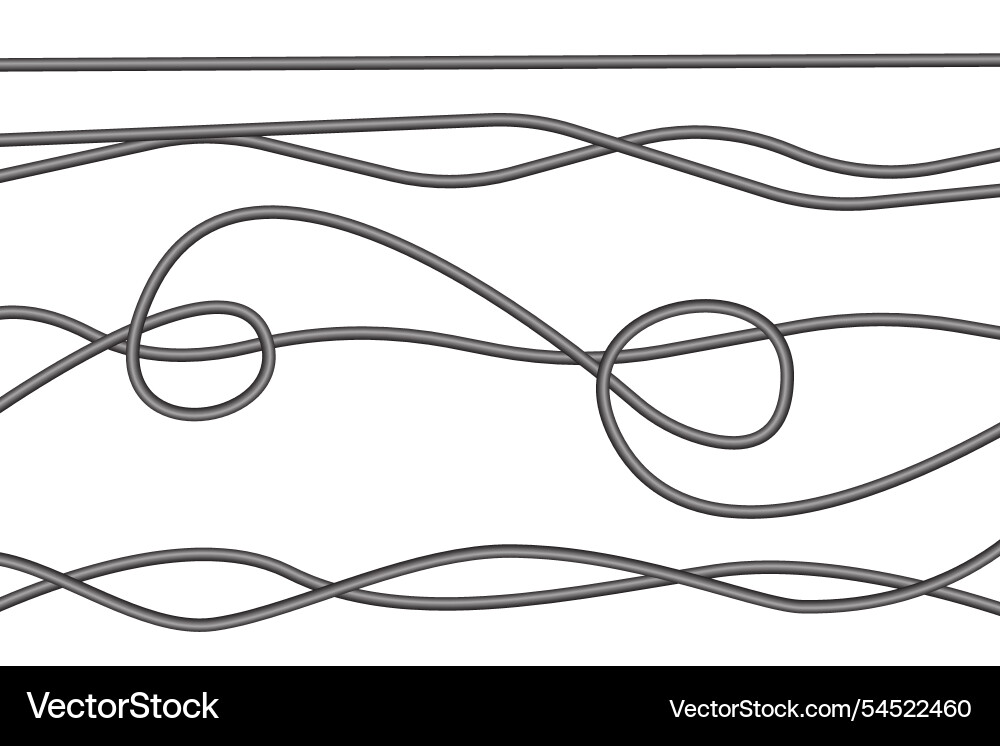 Curved wire abstract looping shape minimal Vector Image