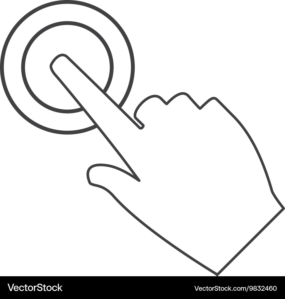 Hand pointing with index finger icon vector image