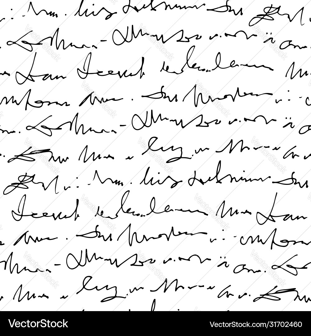 Handwritten abstract text seamless pattern Handwritten abstract text seamless pattern vector image