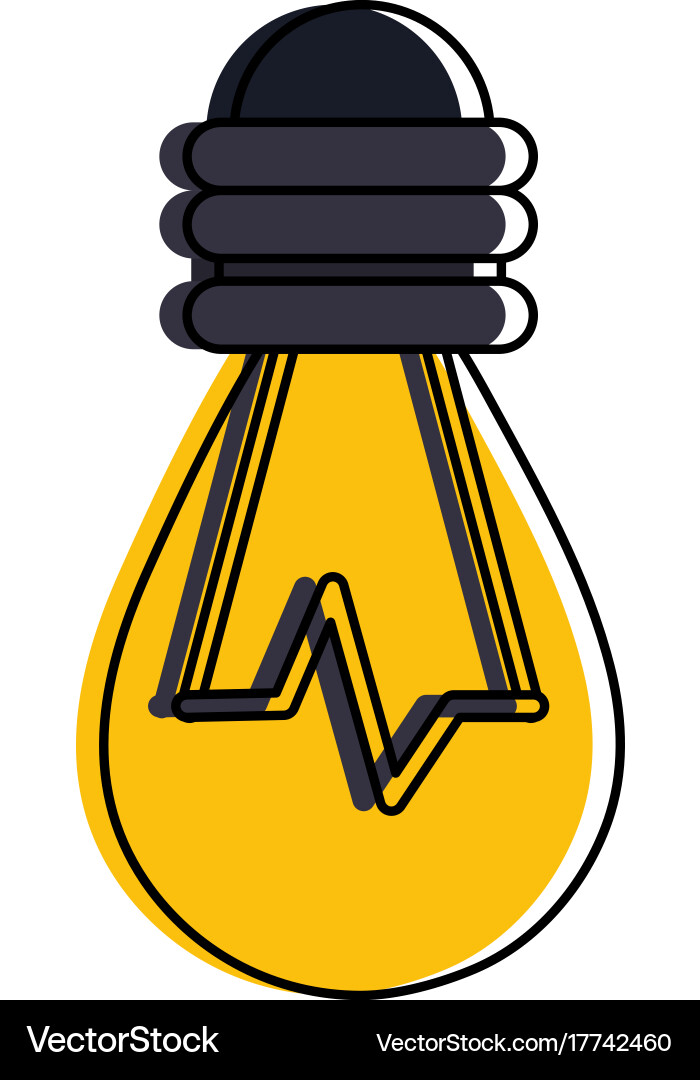 Lit lightbulb icon image vector image
