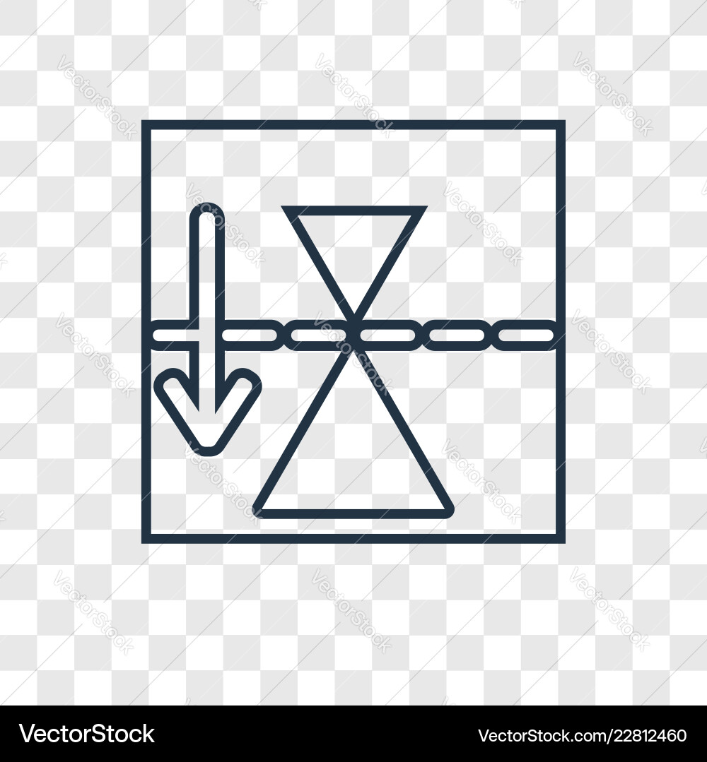 Mirror horizontally concept linear icon isolated Mirror horizontally concept linear icon isolated vector image
