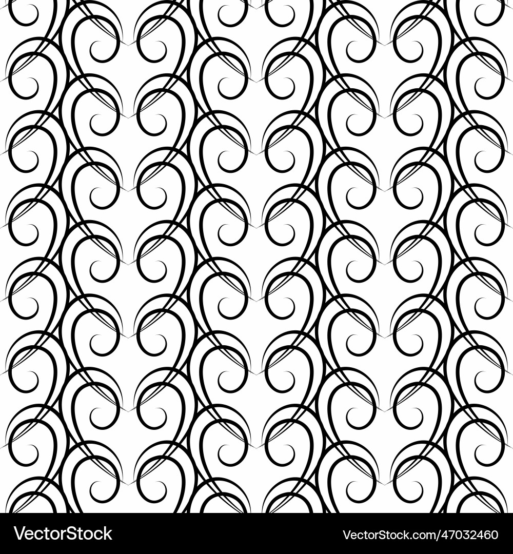 Openwork seamless pattern with curls Vector Image