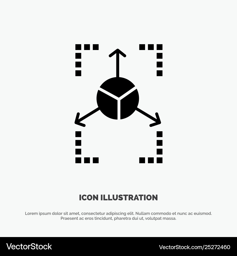 Prototype grid database chart solid black glyph Vector Image