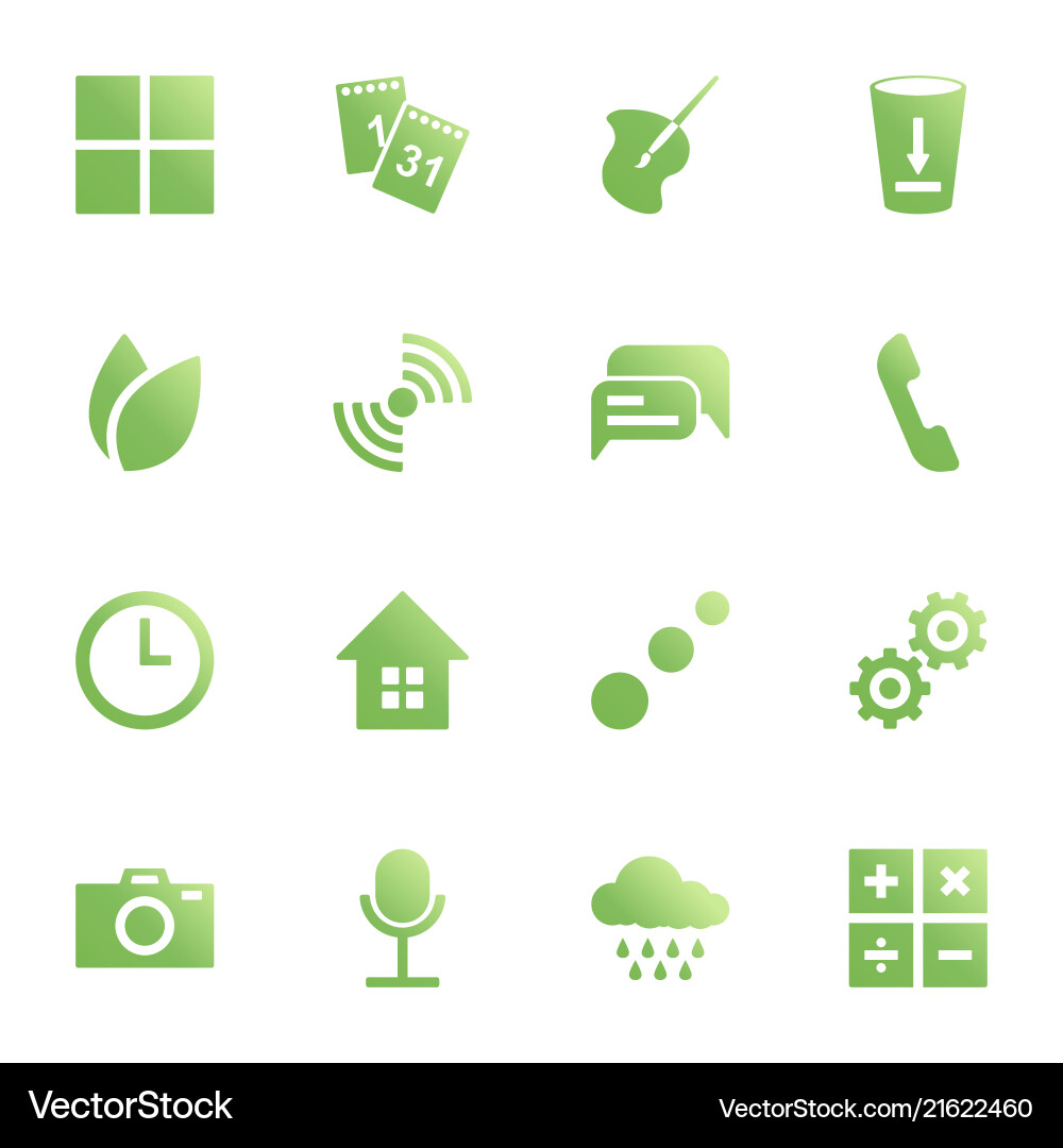 Set of icons for standard applications original Set of icons for standard applications original vector image