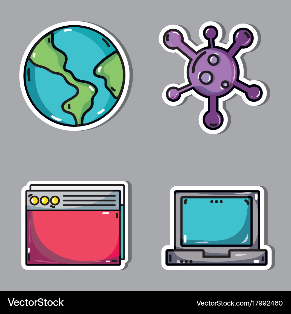 Set programmer data information technology vector image