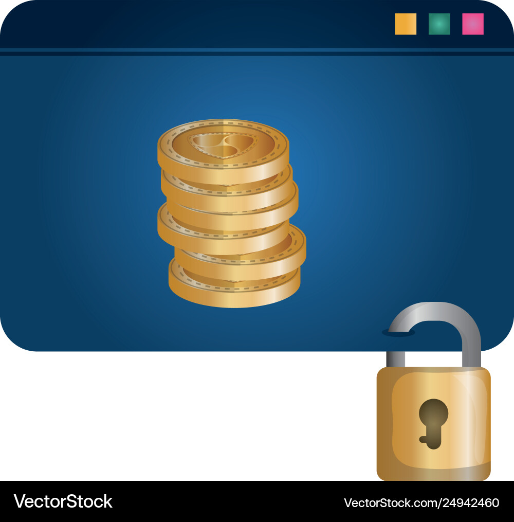 Webpage template with ethereum Vector Image