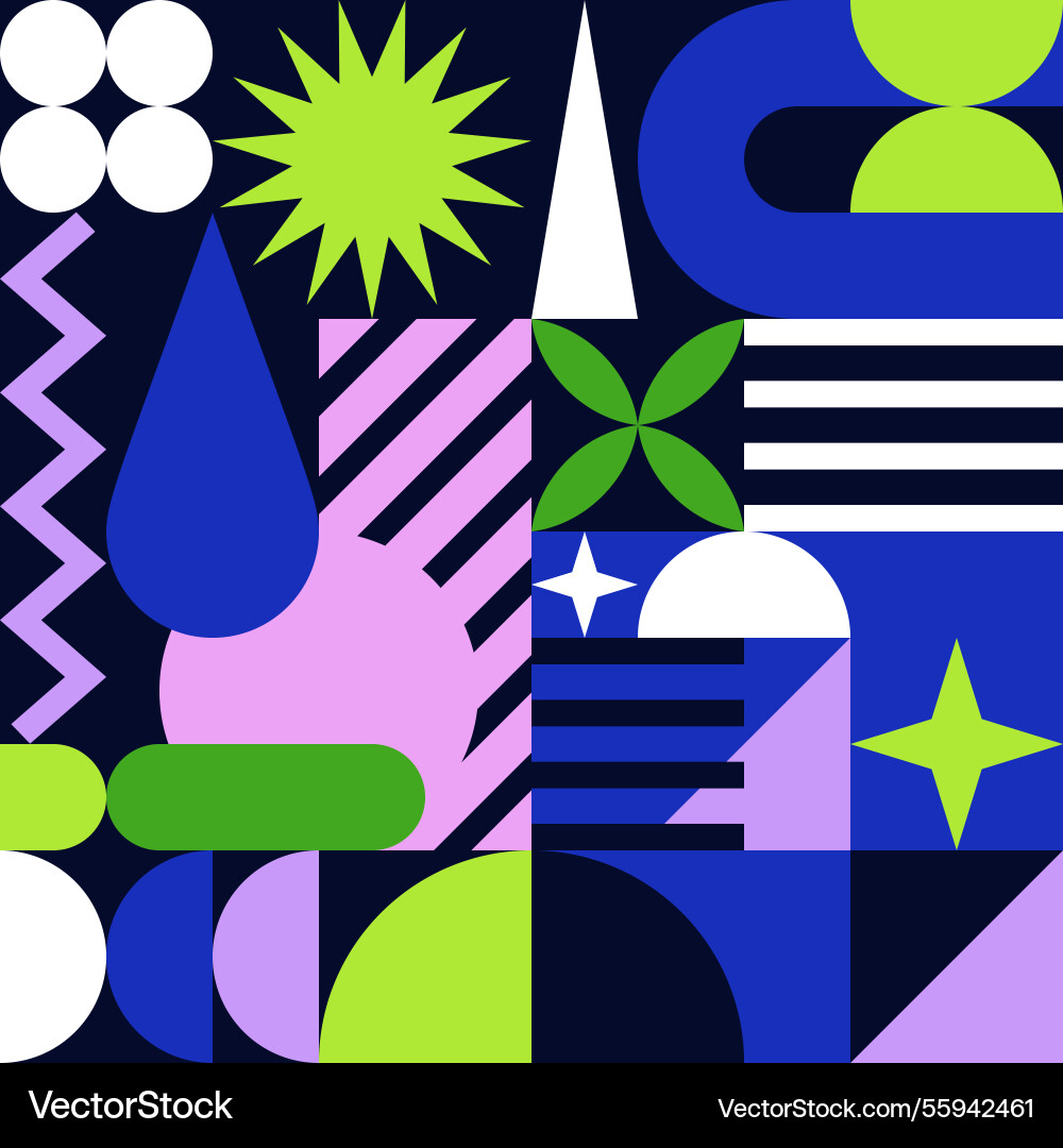 Abstract color block geometric background print Abstract color block geometric background print vector image