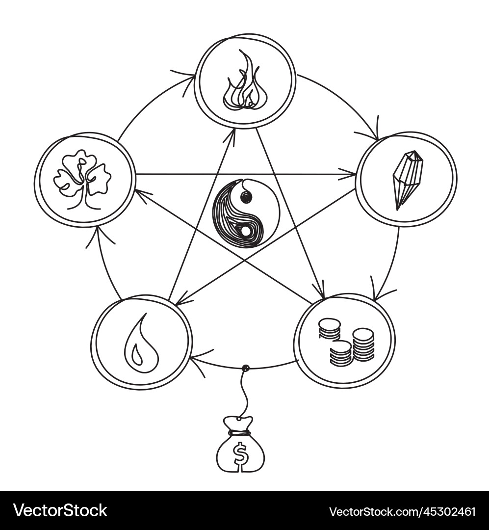 Abstract color circle of universe creation vector image