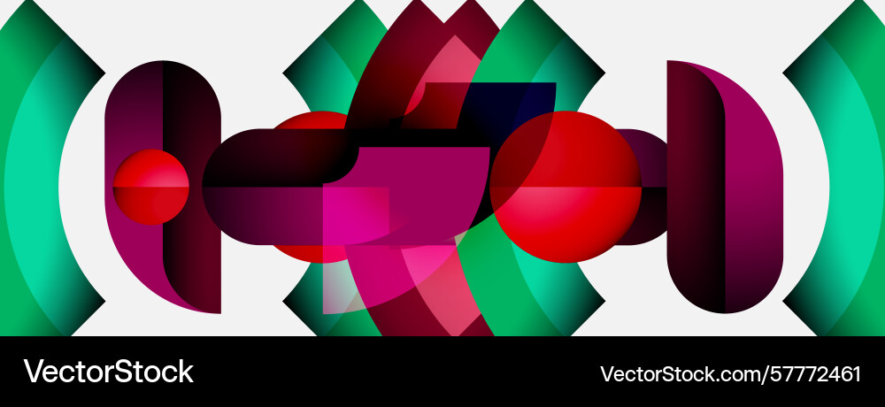 Abstract composition featuring overlapping shapes Abstract composition featuring overlapping shapes Vector Image