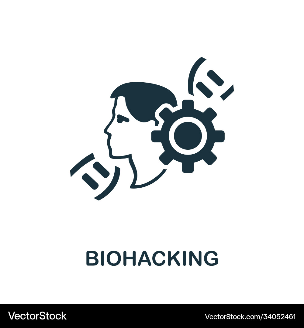 Biohacking icon simple line element vector image