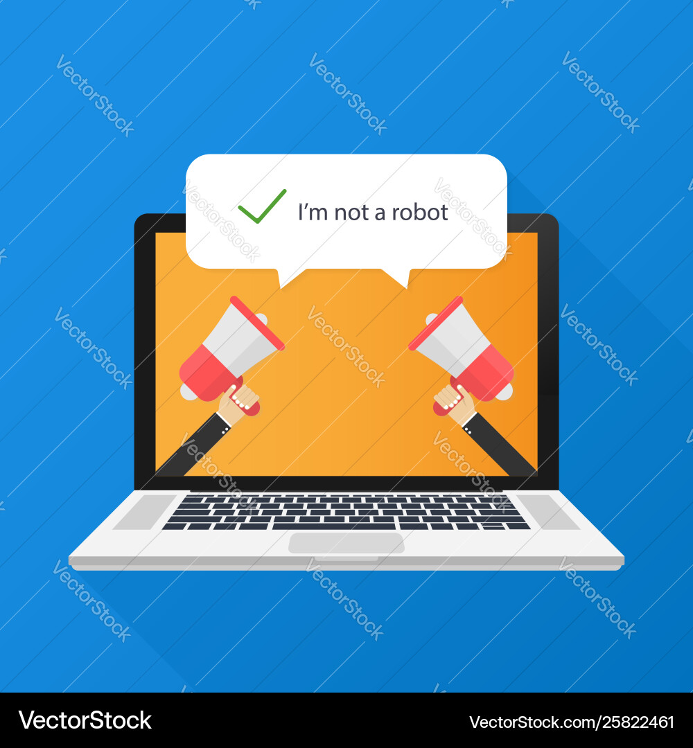 Captcha i am not a robot Captcha i am not a robot vector image