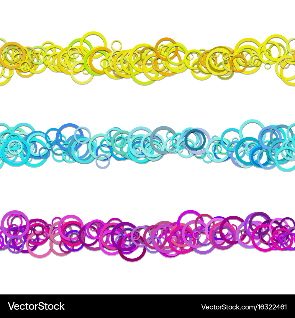 Chaotic circle pattern brochure separator line vector image