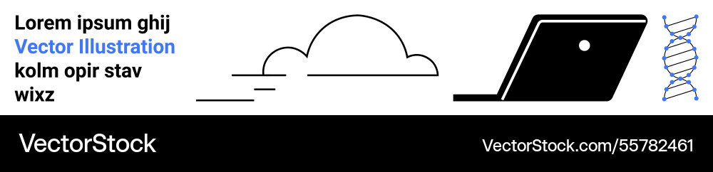 Cloud computing digital connection and dna Cloud computing digital connection and dna Vector Image