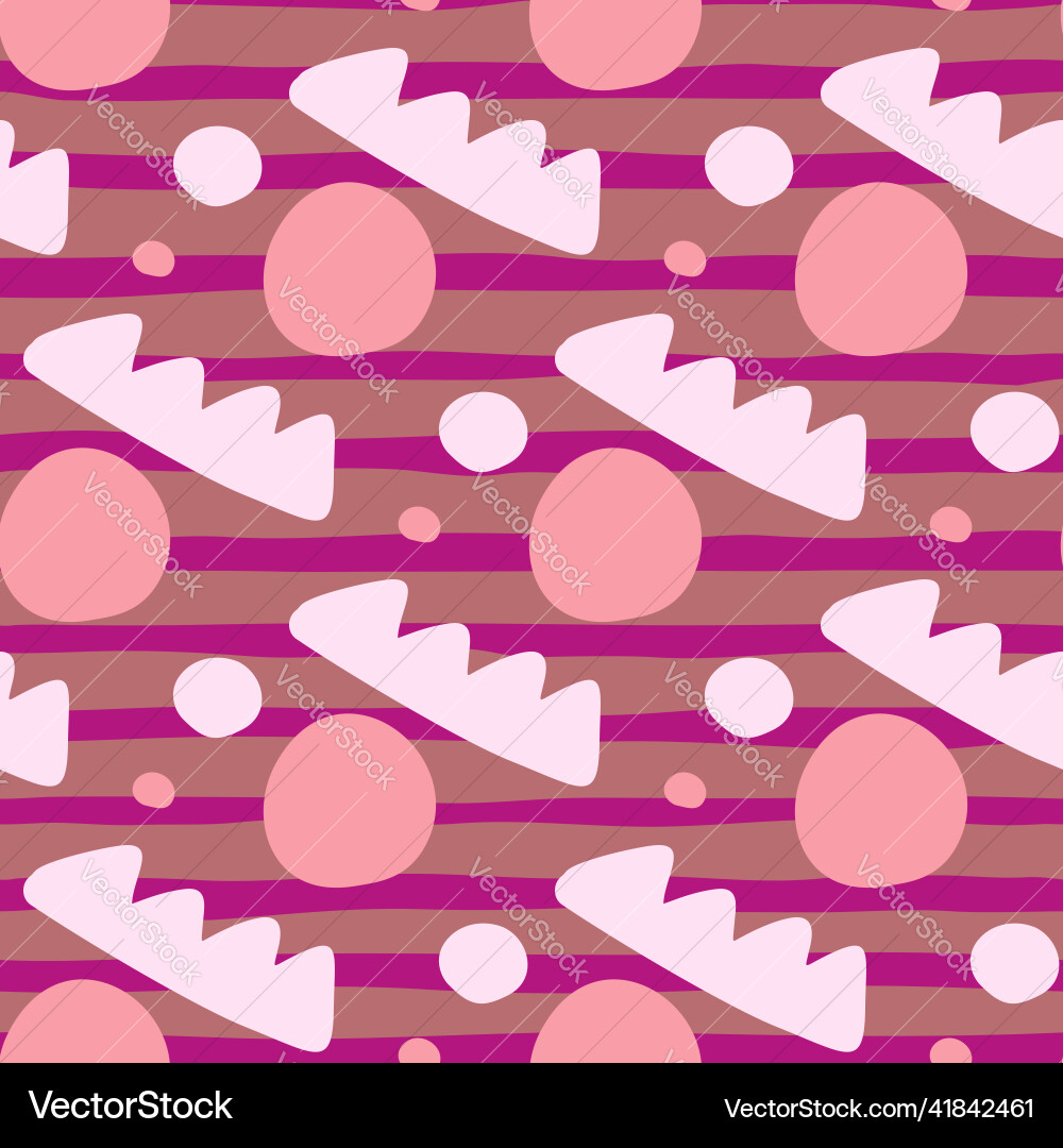 Creative shape seamless pattern various Vector Image