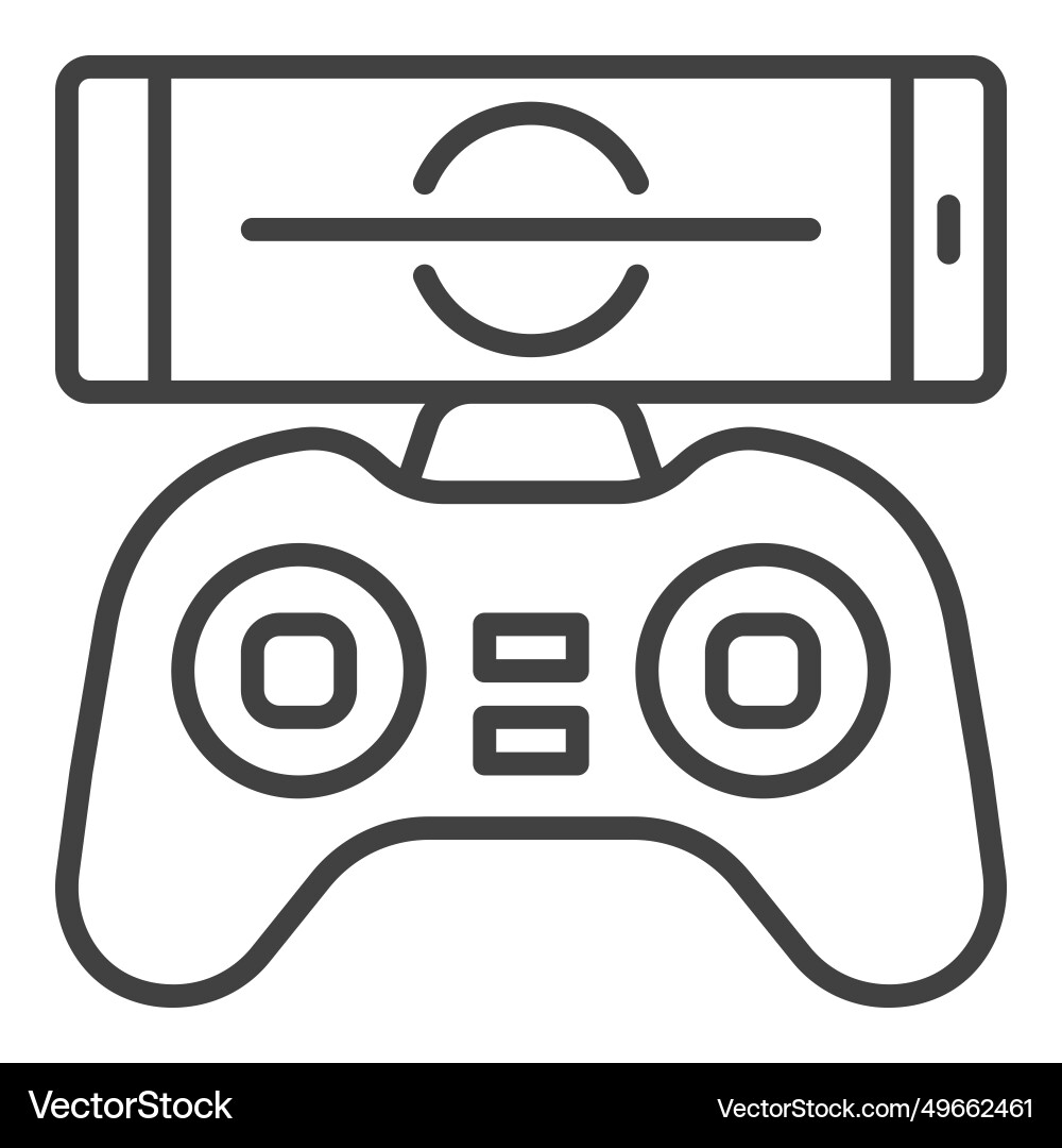 Drone game controller with smartphone concept Drone game controller with smartphone concept vector image