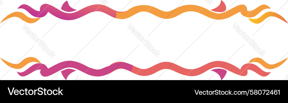 Dynamic Wavy Line Border Vector Image
