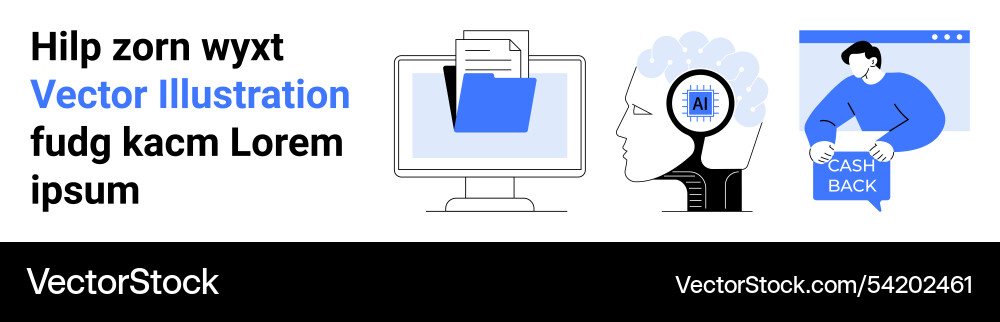 Futuristic web development concepts with ai Futuristic web development concepts with ai vector image