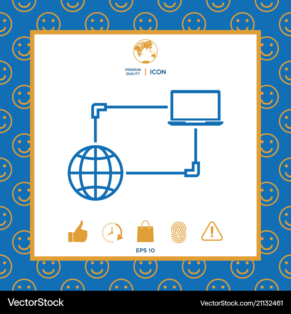Internet connection data exchange transfer Internet connection data exchange transfer vector image