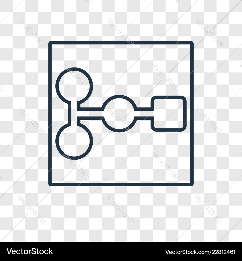 Linear icon isolated on transparent background Vector Image