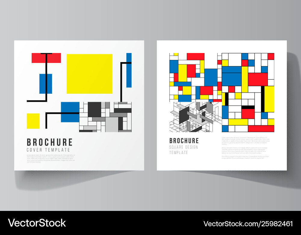 Minimal layout two square format vector image