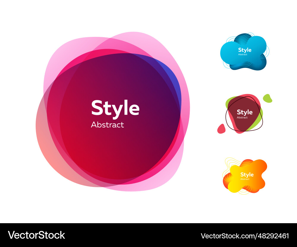 Neon multi layer shapes set Neon multi layer shapes set Vector Image